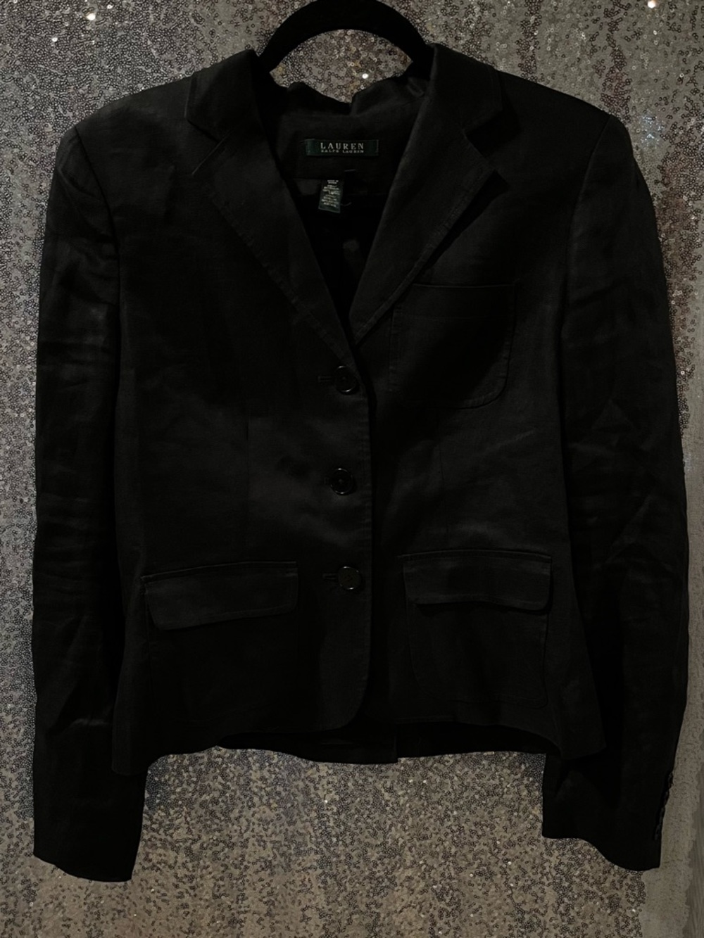 Ralph Lauren Black Women's Linen  Tailored Blazer